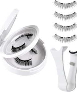 Clusters de cils magnétiques Accessoires et fournitures yeux | 4 Pièces Faux Cils Aimantés Aspect Naturel Avec Applicateur Réutilisables Et Légères Pour Voyages, Rendez-vous, Spectacles,