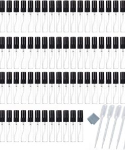 Lot de 20 flacons de parfum en plastique givré de 10 ml - Flacons vides rechargeables - Vaporisateurs - Pour voyage, maquillage, fête - Outil compte-gouttes facile à remplir