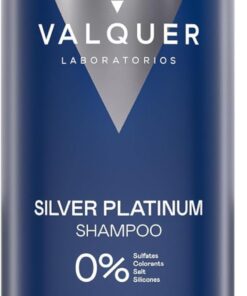 VALQUER Shampoing Violet Silver Platinum Déjaunissant | 1 L | Cheveux Blonds, Blancs, Gris ou Méchés | Neutralise les Reflets Jaunes et Orangés