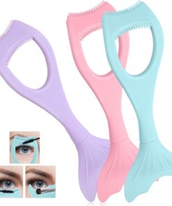 Gatuida Lot de 3 Protections pour Mascara en Silicone Forme Sirène, Accessoire Multifonctionnel pour Cils, Outil de Maquillage pour Éviter les Chutes