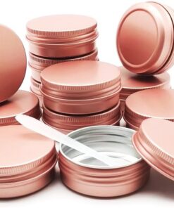 Lot de 12 bocaux ronds en aluminium de 30 ml, conteneurs de maquillage rechargeables de 30 g, couvercle à vis de 30 g, pot d'échantillon rond de voyage pour cosmétiques, baume à lèvres,