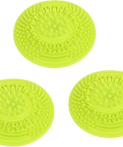 Healvian 3 Pièces Tapis de Nettoyage Pinceaux Maquillage Silicone Tapis Dérapant Durable avec Surface Relief pour Brosse Cosmétique Outil Pratique pour ou