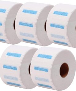 Artibetter Bandes de Cou Pack de 5 Rouleaux Jetables en Papier Blanc pour, Souples et Extensibles, S'adaptant Confortablement à Toutes Tailles de Cou pour Soins Capillaires