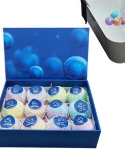 Kids Bath Ball Set 12 Pieces - Gentle Fragrant Bubble Bath Balls | Natural Botanical Scented Bathing Gift For Boys Girls | Stocking Stuffers Valentines Birthday Spa Shower Bathroom Relaxation