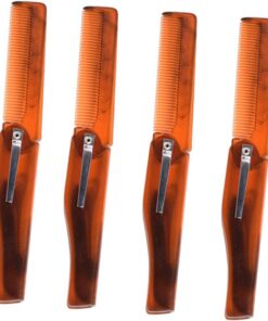 VICASKY 4 Pcs Peignes de Coiffure pour Hommes Peignes à Cheveux Compacts Outil de Soins Capillaires de Salon pour Cheveux Gras ou Humides Usage Quotidien