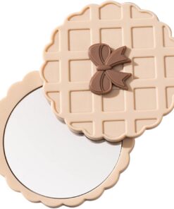 Générique Miroir Compact Outil cosmétique à Motif gaufré | Petit Miroir de Accessoires Coiffure Portables Trajets Quotidiens Shopping Activités Extérieures