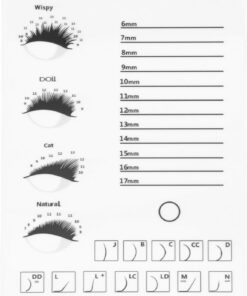 Beaupretty Planche de greffage pour extensions de cils - Outil de mesure pour faux cils - Plateau organisateur pour salon à domicile
