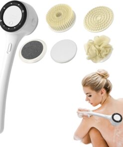 Electric Back Scrubber, Bath Brush Tool, ABS Long Handle Design, 3 Intensity Modes, Waterproof Build, Easy Grip, Deep Cleaning, Perfect for Shower, Hot Weather, 14.17x3.54x3.15 inches