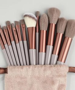 Lot de 13 pinceaux de maquillage pour fard à paupières, surligneur, anti-cernes, blush, poudre libre, estompage, outil de beauté pour femme