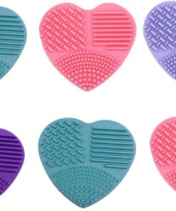 6 Pièces Coeur pour Le Nettoyage Des Outils de Maquillage Pinceaux Mixtes Outil en Silicone Épurateur Nettoyants Pratiques Brosse Multifonctionnelle à