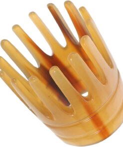 Housoutil Peigne de Massage en Corne de Bœuf Naturel – Masseur de Cuir Chevelu Antistatique – Outil Gua Sha pour Exfoliation et Relaxation – Accessoire Soin Capillaire Unisexe pour Usage