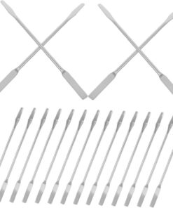 VALICLUD Lot De 20 Spatules De Maquillage En Acier Inoxydable Argenté Pour Visage Pour Mélanger Pigments Et