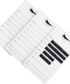 Palette à Cils en Acrylique Blanc 3pcs pour Extension de Cils, Outil de Rangement Facile et Support Pratique pour Usage Personnel et Salon de Beauté