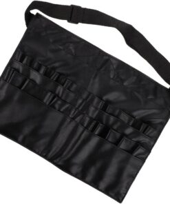 Pochette à Pinceaux de Maquillage en PU Noir, Paquet de Rangement | Paquet à Pinceaux de Maquillage, Résistant à L’eau, Protège Outils de Maquillage, pour Festival et Vacances