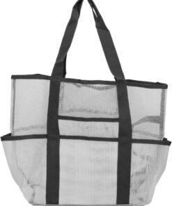 Sac de Rangement en Maille Portable, Sac à Main de Lavage en Maille pour Voyage, Plage, cosmétiques, Accessoires de Bain, Organisateur, Tissu en Maille léger et Durable