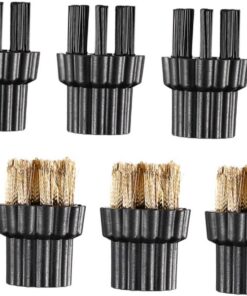 Têtes de Brosse pour Machine de Nettoyage Vapeur 6 Pièces | Métal et Plastique, Accessoire de Remplacement Multifonction, pour Outils Matériels et Instruments de Précision