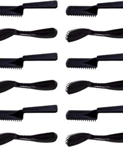 Healeved Lot de 20 Peignes de Coloration Capillaire pour Salon 10 Carrés et 10 Ovales Outils de Teinture Professionnels en Plastique Flexible Accessoires pour Soins Capillaires et