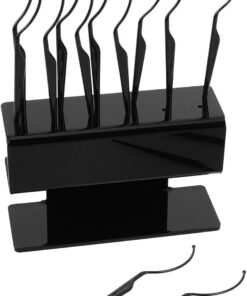STOBAZA Support Exposition pour Cils Faux Noir avec Bâtons Incurvés Organiseur Stable pour Extensions de Cils Outil de Présentation et Rangement pour Professionnel Beauté