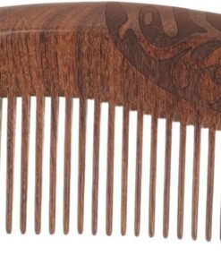 VALICLUD Peigne à Cheveux En Bois De Santal Taille Moyenne Massage Cuir Chevelu Femme Soins Capillaires Maison Sculpté Double Face Noir