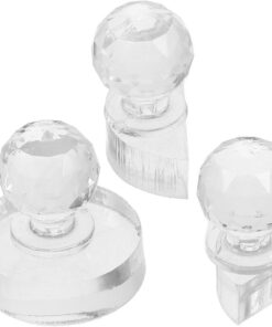 STOBAZA Outil de Pressage Cosmétique 3 Tampons en Acrylique Transparent 1/4, 1/2 et Rond 30 MM pour Maquillage Blush et Poudre Chrome, Adapté à Usage Professionnel