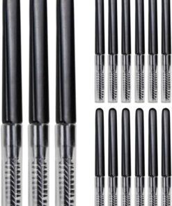 Ciieeo 20pièces Brossettes Sourcils Portables avec Couvercles Brosse à Sourcils Spiralée pour Modelage et Soins des Cils Accessoire Léger pour Voyage et Usage Quotidien