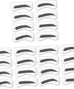 Healeved 96paires Pochoirs à Sourcils Outil De Maquillage Avec Autocollants Pour Traçage Et Pour Débutants Et Maquillage