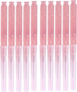 Lot de 10 petites brosses à sourcils - Outil de plastification pour le front - Accessoire de soin - Pinceaux pour sourcils et cils - Outil de maquillage pour débutants