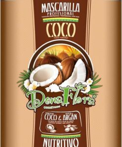 DONA FLORA – Masque Nutritif Coco & Argan 1kg – Hydratation Intense et Réparation – Cheveux Secs, Ternes ou Cassants – Sans Parabènes ni Sulfates