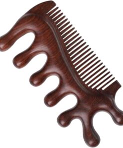 VOSAREA Peigne de Massage Bois de Santal pour Cuir Chevelu, Texture Fine, Simple et Pratique, Adapté aux Hommes et Femmes pour Soin Capillaire Quotidien