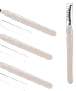 Ciieeo Lot de 6 Brosses à Mascara en Silicone Manche Robuste et Léger, Outils de Maquillage des Yeux Pratiques Capuchon pour Cils