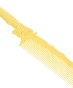 Healeved Peigne à Dents Larges Professionnel pour Homme Coiffure Salon Soin Capillaire Design Traditionnel Dragon pour Cheveux Épais Usage Maison ou Salon
