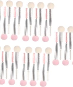 Healeved 30pièces Pinceau De Maquillage Double Extrémité Avec Éponge Et Brosse à Sourcils Outils De Maquillage Pour Parfait Pour Voyage Et Utilisation