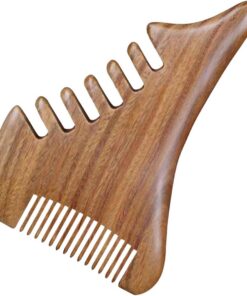 VOSAREA Peigne de Massage pour Détente et Soins Capillaires en Bois de Verawood Anti-statique Léger pour Hommes et Garçon et Filles, Outil de Massage Cuir Chevelu pour Hommes et Garçons