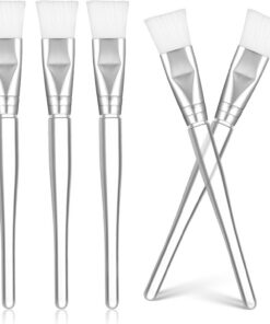 YARNOW Pinceaux Applicateurs de Masque Visage en Nylon Set de 5 Manche Transparent, Doux et Réutilisables pour Appliquer Masque et Hydratant