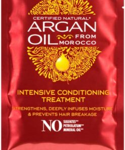 Creme of Nature, Argan, Masque Unitaire Hydratant à l’Huile d’Argan du Maroc, formule hydratante et crémeuse, Cheveux Bouclés Frisés Crépus, Sans Sulfates, Sachet (63,7g) (Lot de 3)