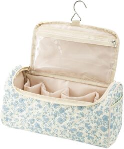 Trousse De Voyage pour Outils Coiffants - Pochette Portable Mignonne Grande Capacité,Trousse en Coton pour Outils À Cheveux De Voyage,pour Brosse Bigoudis Cosmétiques Bijoux Toilette Salle De B