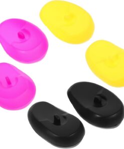 Artibetter Protège-oreilles en Silicone pour Coloration Capillaire, 3 Paires, Protection L'eau Taches, Accessoires Coiffure Réutilisables pour Soins Capillaires et Teinture Professionnelle