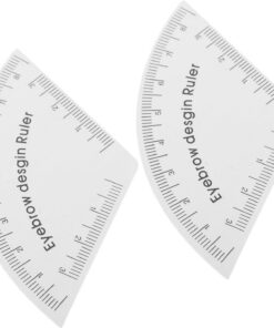 ULTECHNOVO Lot de 2 Règles en PVC pour Sourcils Outil de Mesure Précis et Guide de Mise Réutilisable pour Dessin Professionnel des Sourcils Adapté Maquillage et Cartographie Visage