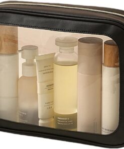 Organisateur cosmétique Portable, Panneau Transparent étanche, Trousse à Outils de Maquillage pour Voyage, Salle de Sport et Bureau, Trousse de Toilette Polyvalente