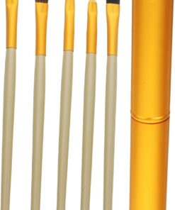 Housoutil 15 Pièces ensemble de pinceaux de maquillage outils de beauté yeux pinceaux maquillages brosses à paupières miniature pinceau eye-liner brosse seau Positionner rose