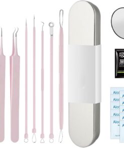 Outil Extracteur de Comédons et Outil d'Extraction Faciale pour Comédons et | Correcteur d'Imperfections avec Prise Ergonomique Anti-Dérapante pour Nettoyage Post-Sport