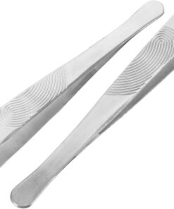 Ciieeo 2 Ensembles Pince à Épiler Haute Précision Inox Structure Tiger Mouth pour Épilation Visage et Corps Pince Large pour Sourcils Poil du Menton et Poils Incarnés avec Boîte