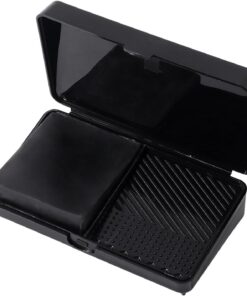 Nettoyeur de pinceaux portable, réutilisable, 14 x 6 x 4 cm, avec poignée, boîte de nettoyage en silicone, outils de maquillage à séchage rapide, accessoires de salle de bain pour