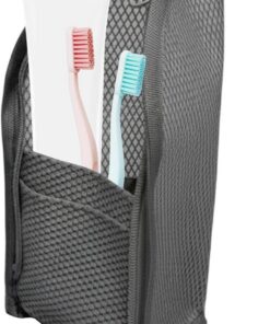 Trousse De Toilette Verticale Organisateur Imperméable Pliable, Suspendable | Trousse de maquillage transparente debout Pour Brosse À Dents, Dentifrice, Savon, Nettoyant, Lotion, Hôtel, Voyages