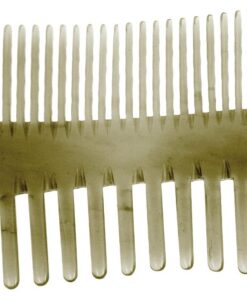 Angoily Peigne de Massage en Corne de Bœuf, Double Côté à Dents Fines et Larges, Antistatique, pour Soin Capillaire Quotidien