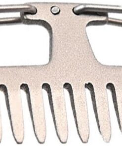 Healeved Peigne Antistatique D'extérieur Multifonction Porte-clés En Alliage De Titane, Petit Format Argenté, Léger Et Portable Pour Voyages Et Soins Capillaires