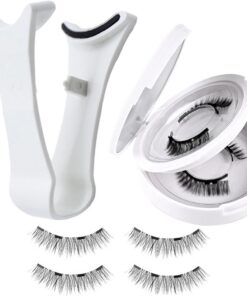 Cils Magnétiques Naturels Lot De Faux Cils Magnétiques Femme, Accessoires | 4 Clusters Naturels Avec Applicateur Réutilisables Et Légères Pour Voyages, Rendez-vous, Spectacles,