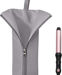 Sac à outils pour cheveux, tapis résistant à la chaleur et pochette de rangement, organiseur étanche à la poussière pour outils de coiffure, parfait pour les voyages, les coiffeuses, les camping-cars