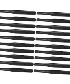 jojofuny 20pièces Pince à Épiler Antistatique Outil Précis Pour Collection De Timbres Faux Bijoux Réparation Électronique Et Noir