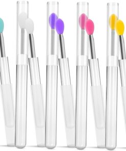 Healvian 10Pièces Applicateurs Silicone Couvercle Transparent Outils Pratiques pour Set Réutilisable et Portable